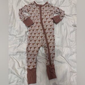 Little Sleepies Brown and Cream Patterned Fabric